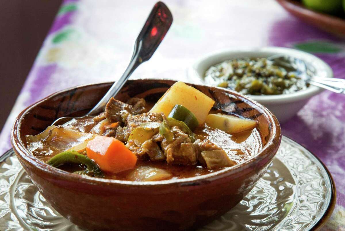 Carne guisada at Irma's Original, a Mexican cuisine institution in Houston.