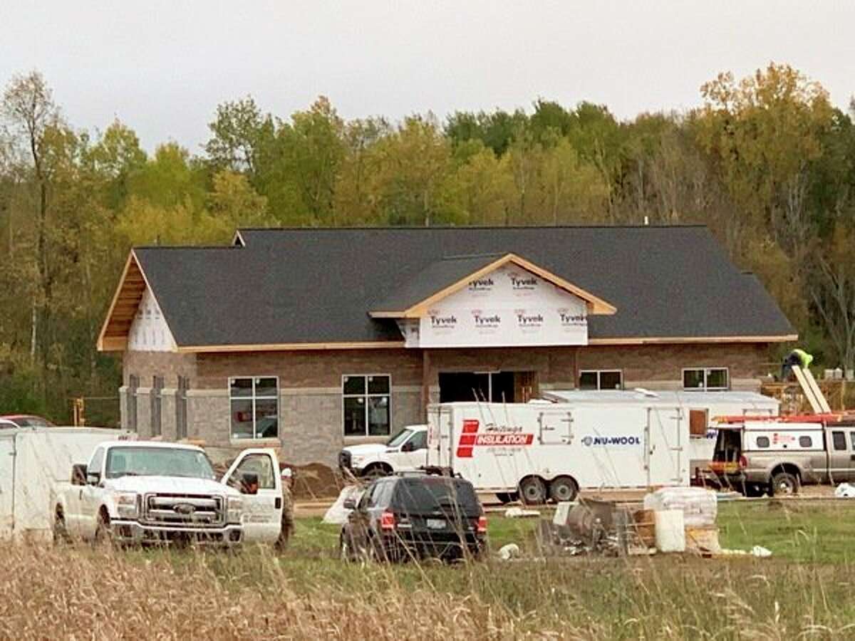 New location for West Michigan Credit Union under construction. (Herald Review photo/Cathie Crew)