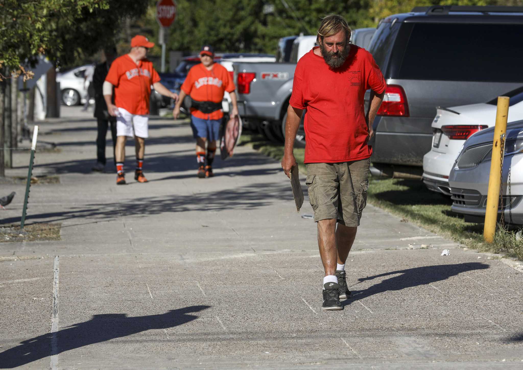 Members of Houston encampment near Minute Maid found work related