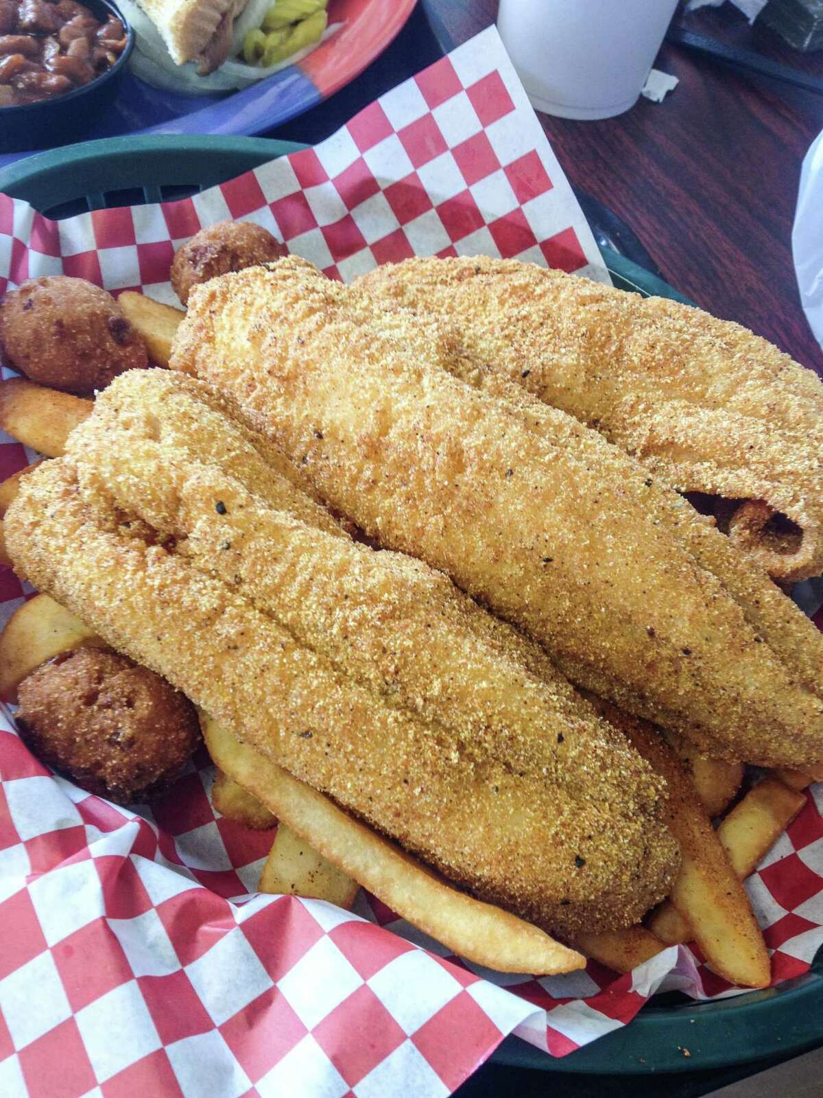 Fried catfish at Ray’s BBQ Shack