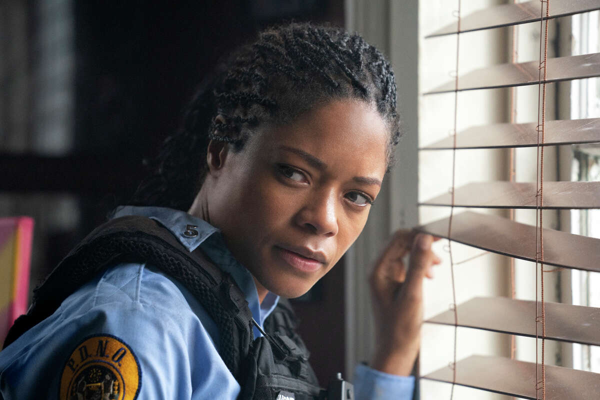 This image released by Sony Pictures shows Naomie Harris in a scene from "Black and Blue," in theaters on Oct. 25. (Alan Markfield/Sony Pictures via AP)