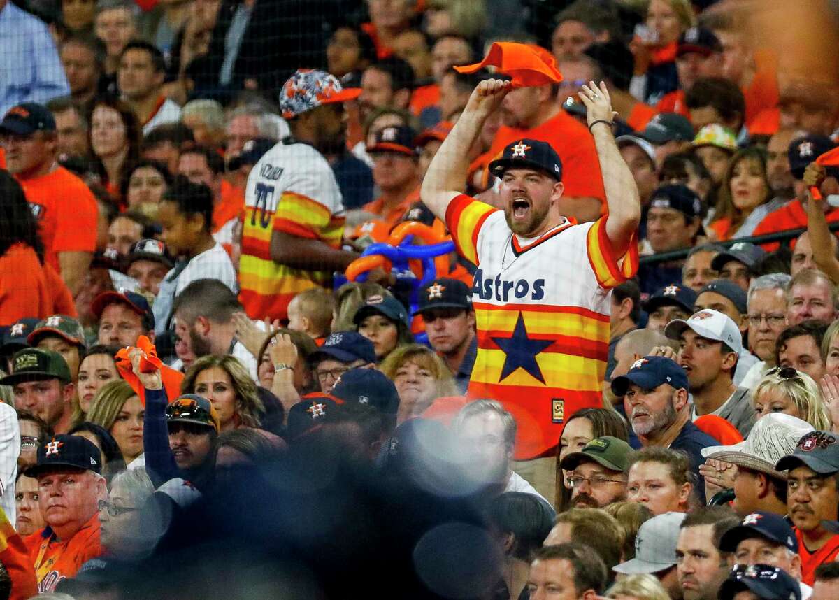 Astros fans at Game 2 of the World Series