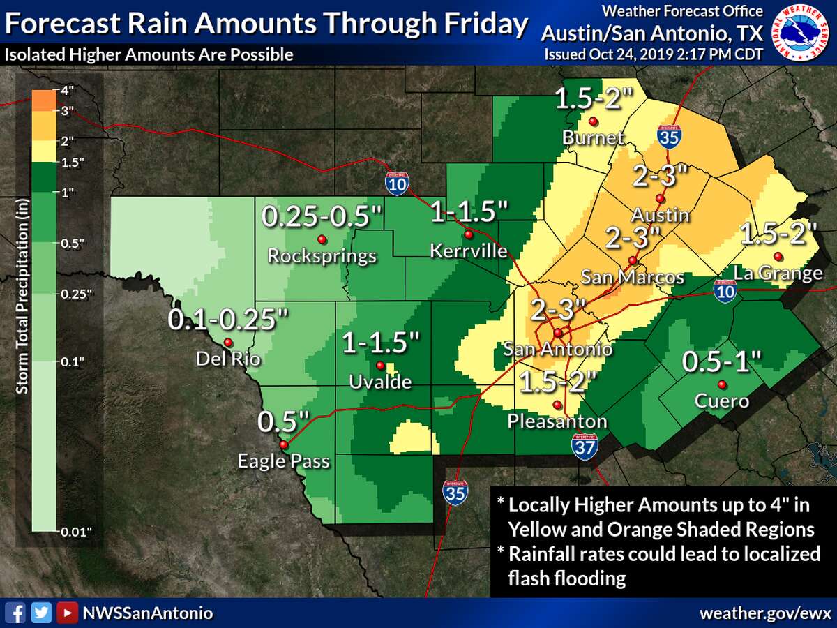 Thunderstorms could bring flooding and possible hail to San Antonio