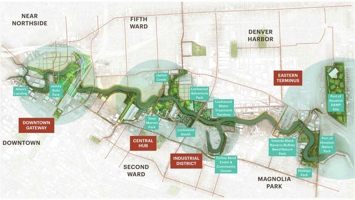 Buffalo Bayou Trail Map Plans To Transform The East End Of Buffalo Bayou To Be Unveiled Saturday