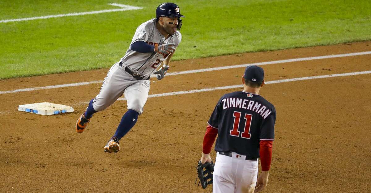 Altuve, Astros show up in World Series and win Game 3 in D.C.