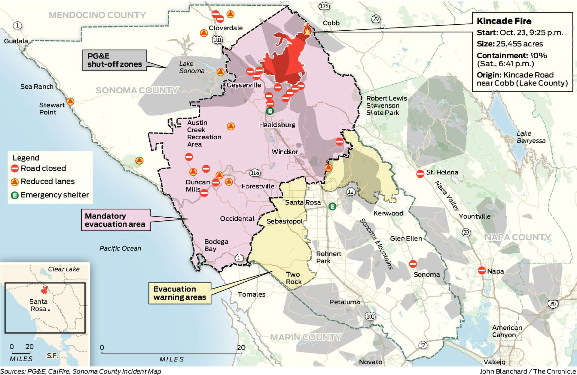 Sonoma County under siege: Kincade Fire forces 90,000 evacuations