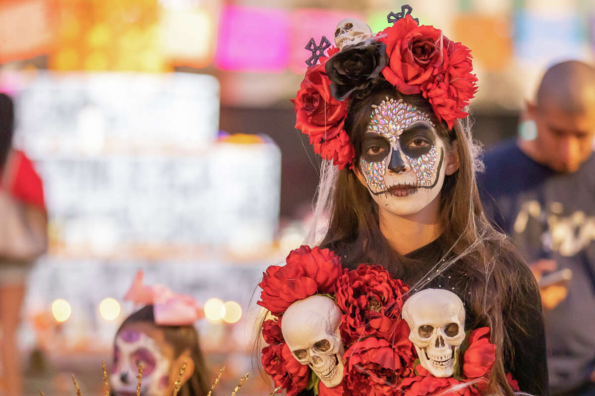 San Antonians celebrate Day of the Dead at the 7th Annual Día de los Muertos event located downtown at the Hemisfair on Saturday October 26, 2019.
