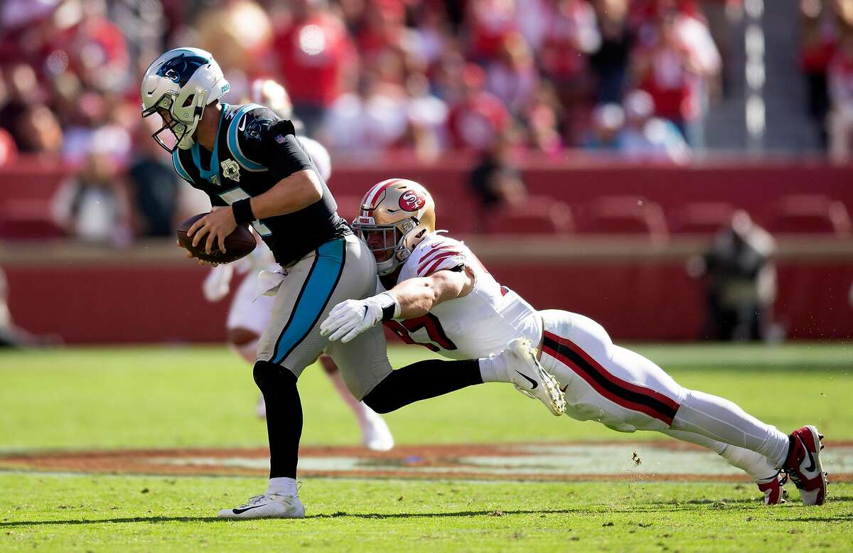 OurSF49ers on X: #49ers Nick Bosa leads the NFL with 14.5 sacks