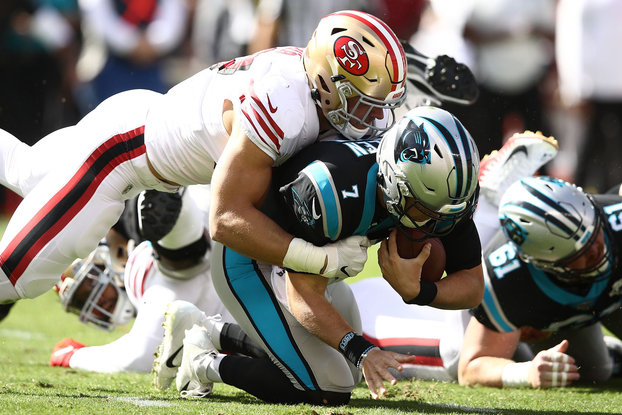 49ers 51, Panthers 13: Studs and duds -- Bosa, Coleman star