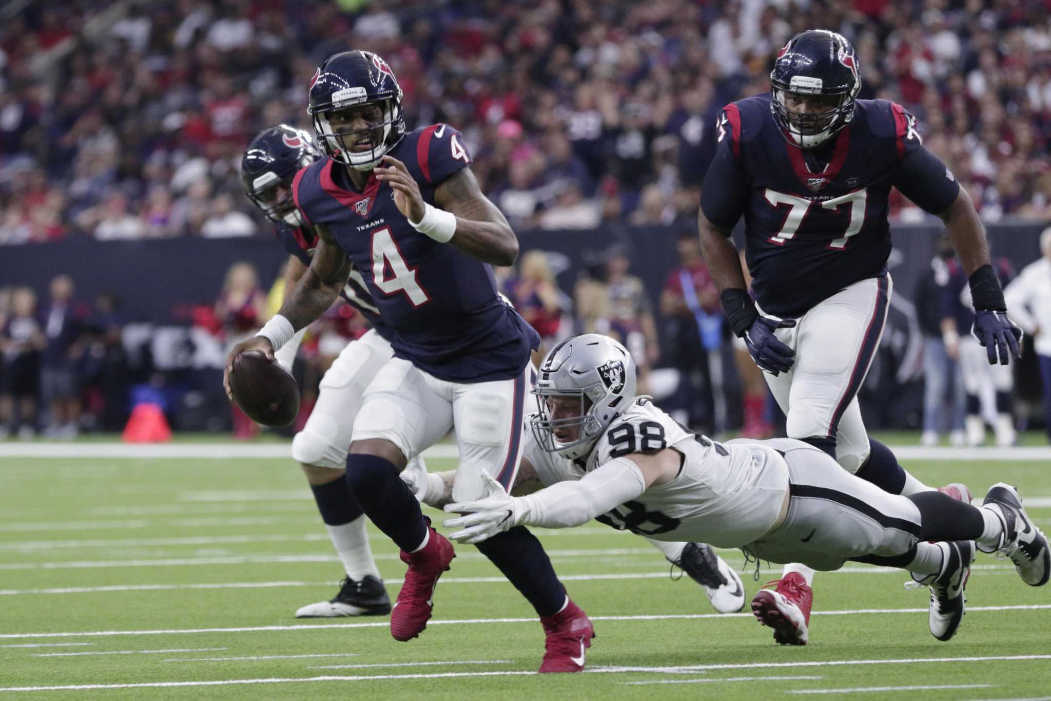 Watson's 3 TD passes lead Texans over Raiders 27-24