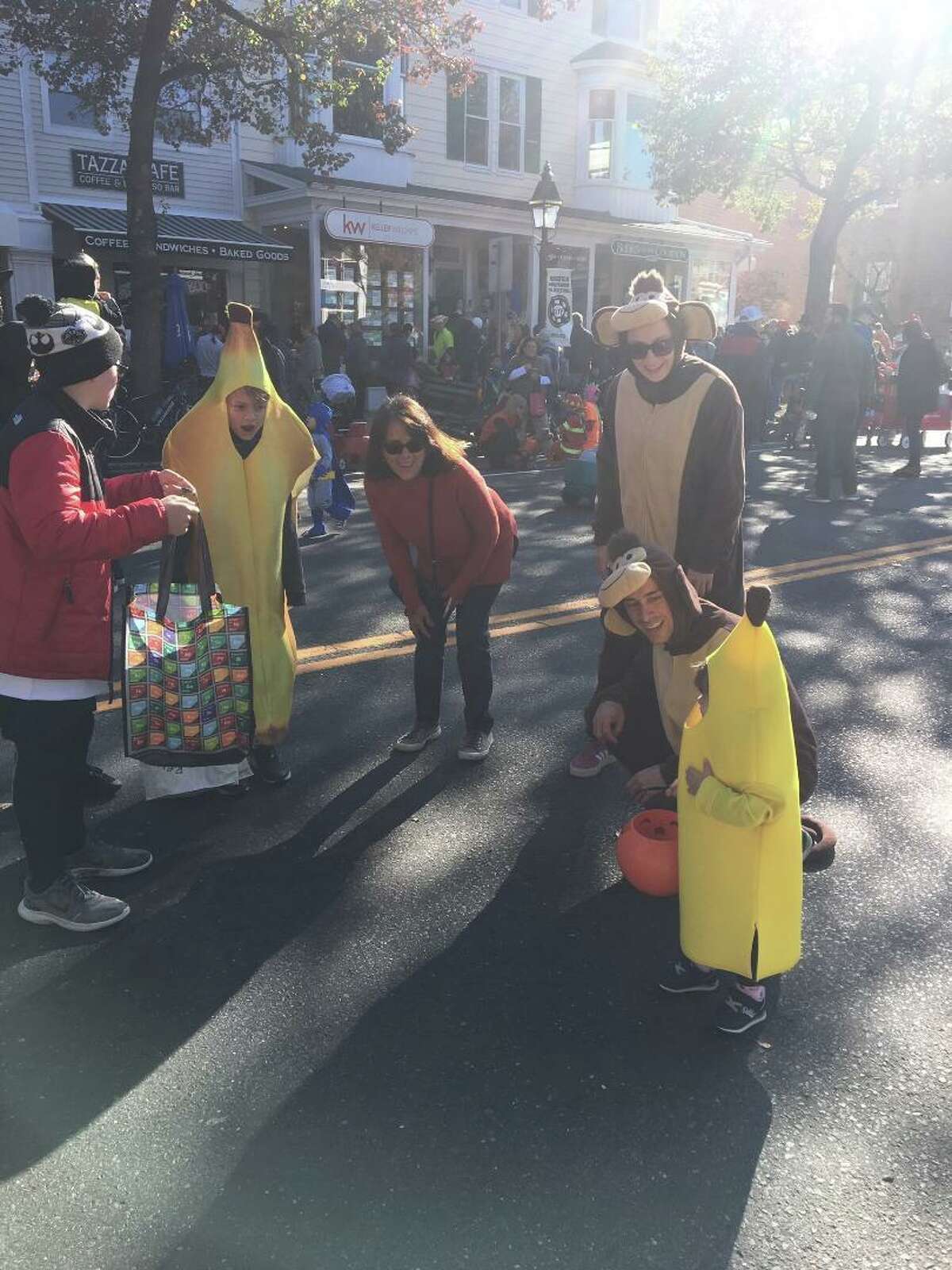 A pair of like-minded bananas crossed paths during the Halloween Walk on Saturday, Oct. 26.
