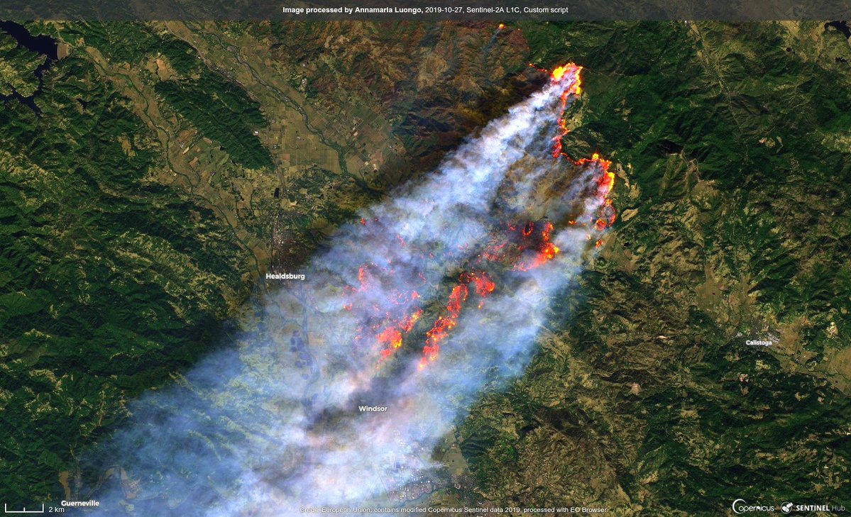 See the Kincade Fire from space