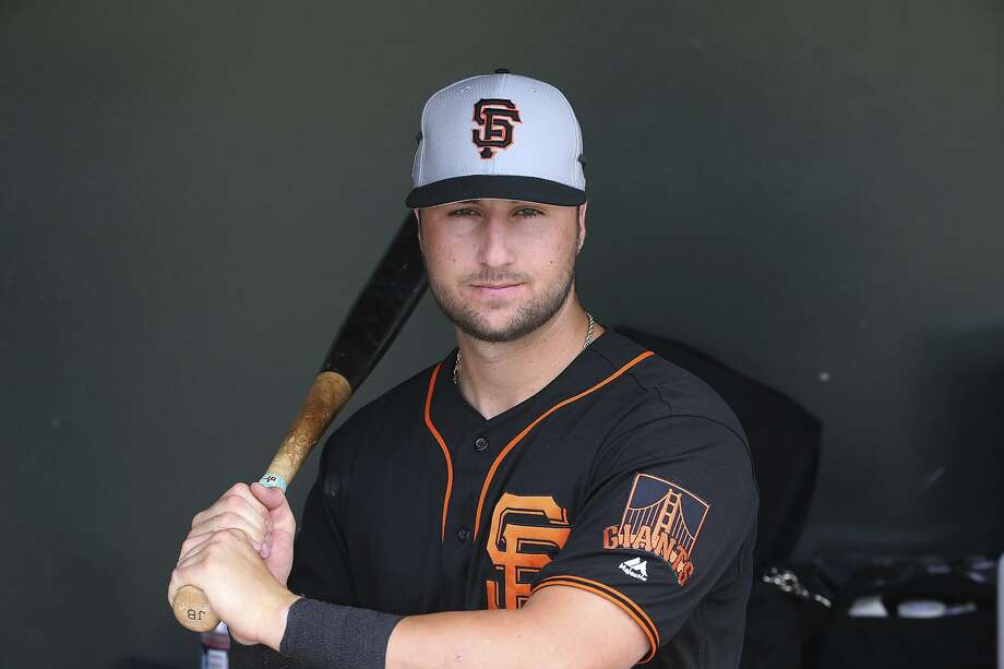 San Francisco Giants catcher Joey Bart takes practice swing prior to a spring training baseball game against the Texas Rangers Wednesday, March 6, 2019, in Surprise, Ariz. (AP Photo/Ross D. Franklin) Photo: Ross D. Franklin / AP