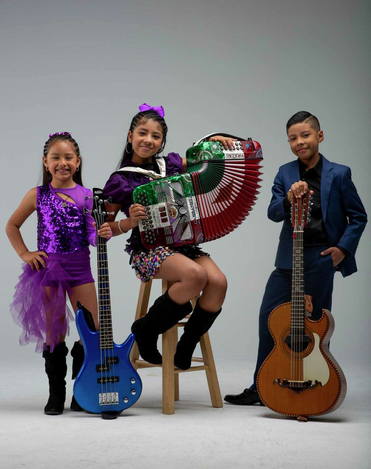 Los Luzeros de Rioverde is a Houston-based family band featuring three siblings, all under the age of 14. They play norteño music and have a huge social media following, including 270,000 Facebook followers and 24,000 on Instagram. Photographed on Friday, Oct. 18, 2019, in Houston.