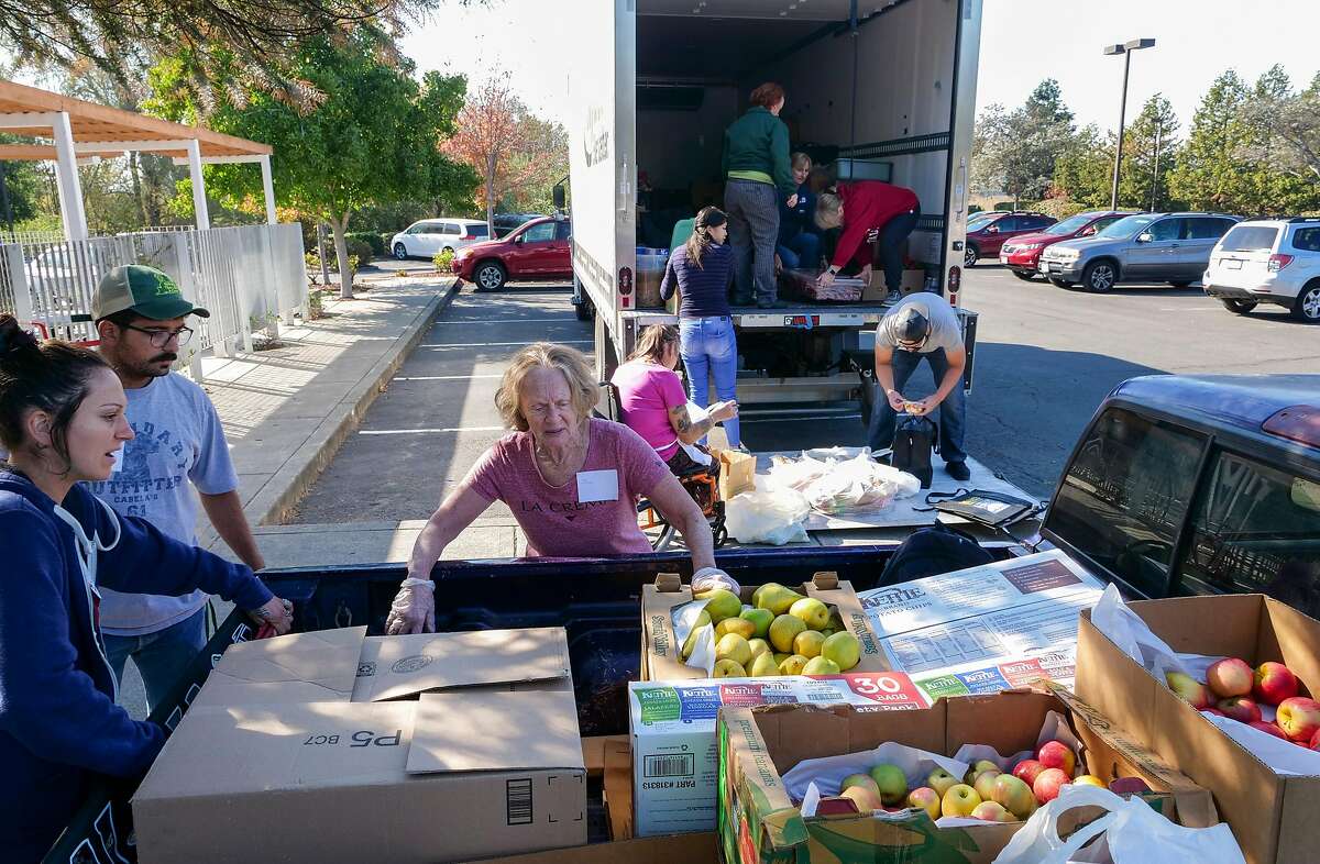 Sonoma Family Meal distribut food to kitchens, hospitals and evacuee centers from the farms in the North Bay areas, Tuesday Oct. 29, 2019, in Petaluma, Ca.