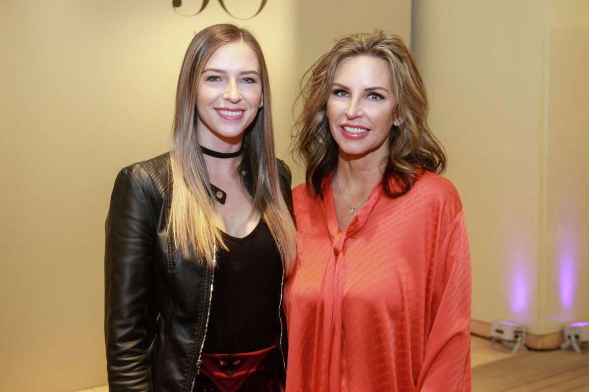 Lauren Lazenby, left, and Shawn Johnson at the Houston Chronicle Best Dressed Announcement Party at Neiman Marcus on October 29, 2019.