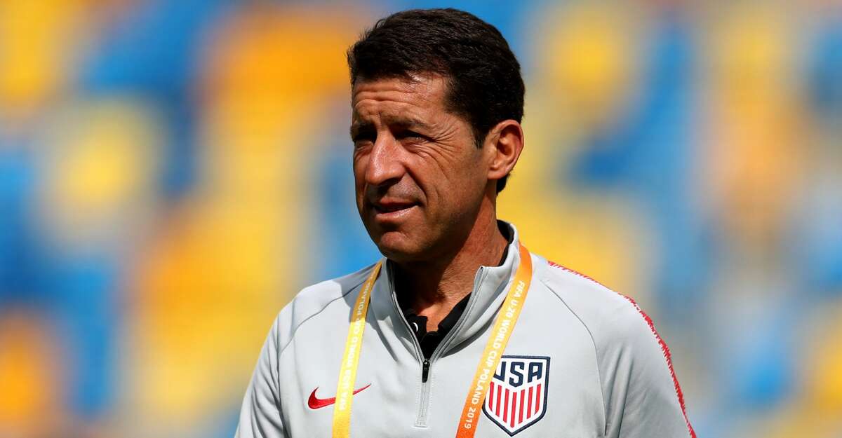GDYNIA, POLAND - JUNE 08: Head coach Tab Ramos of USA is seen during the 2019 FIFA U-20 World Cup Quarter Final match between USA and Ecuador at Gdynia Stadium on June 08, 2019 in Gdynia, Poland. (Photo by Lars Baron - FIFA/FIFA via Getty Images)