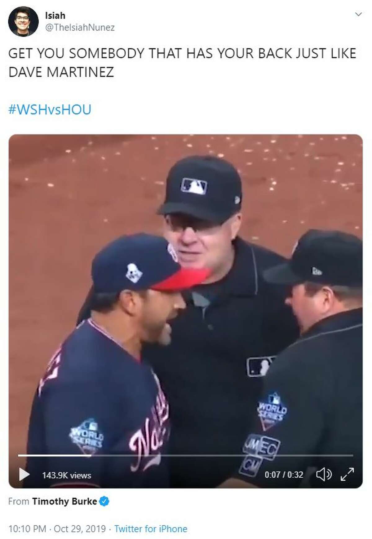 Memes mock Nationals' Dave Martinez ejection from Game 6