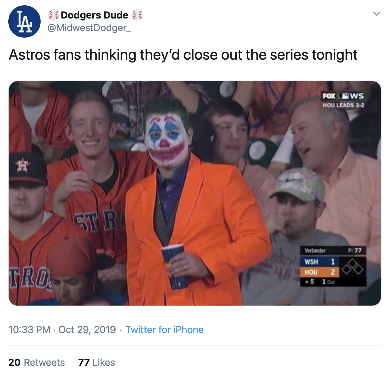 Astros fans use memes to cope with letdown in Game 6 of World Series