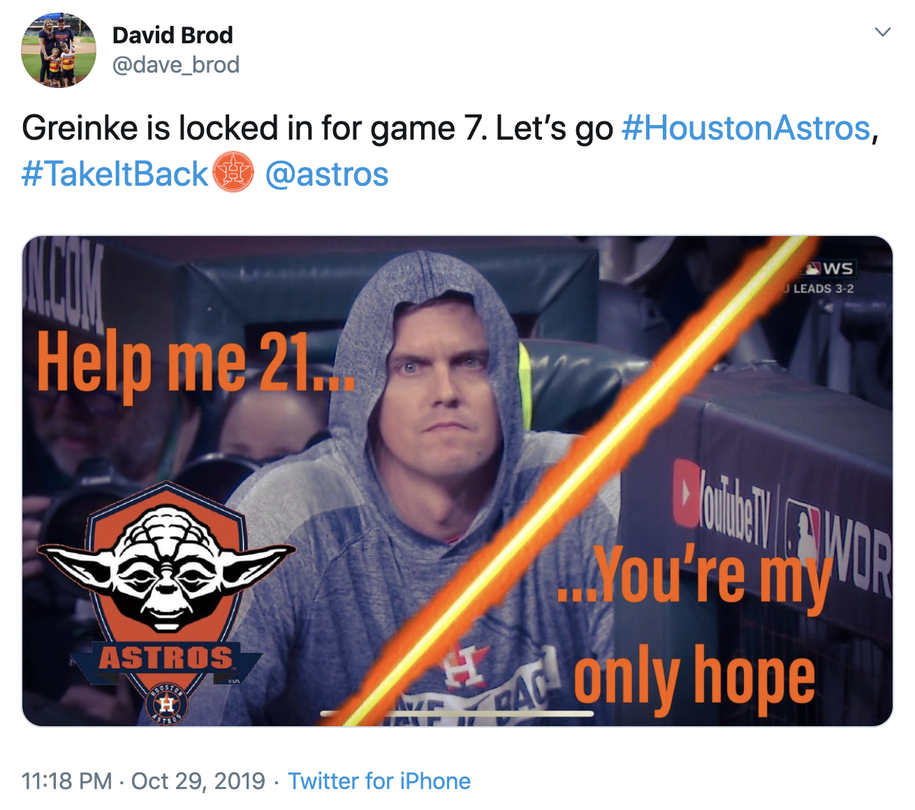 Astros fans use memes to cope with letdown in Game 6 of World Series,  stress of Game 7