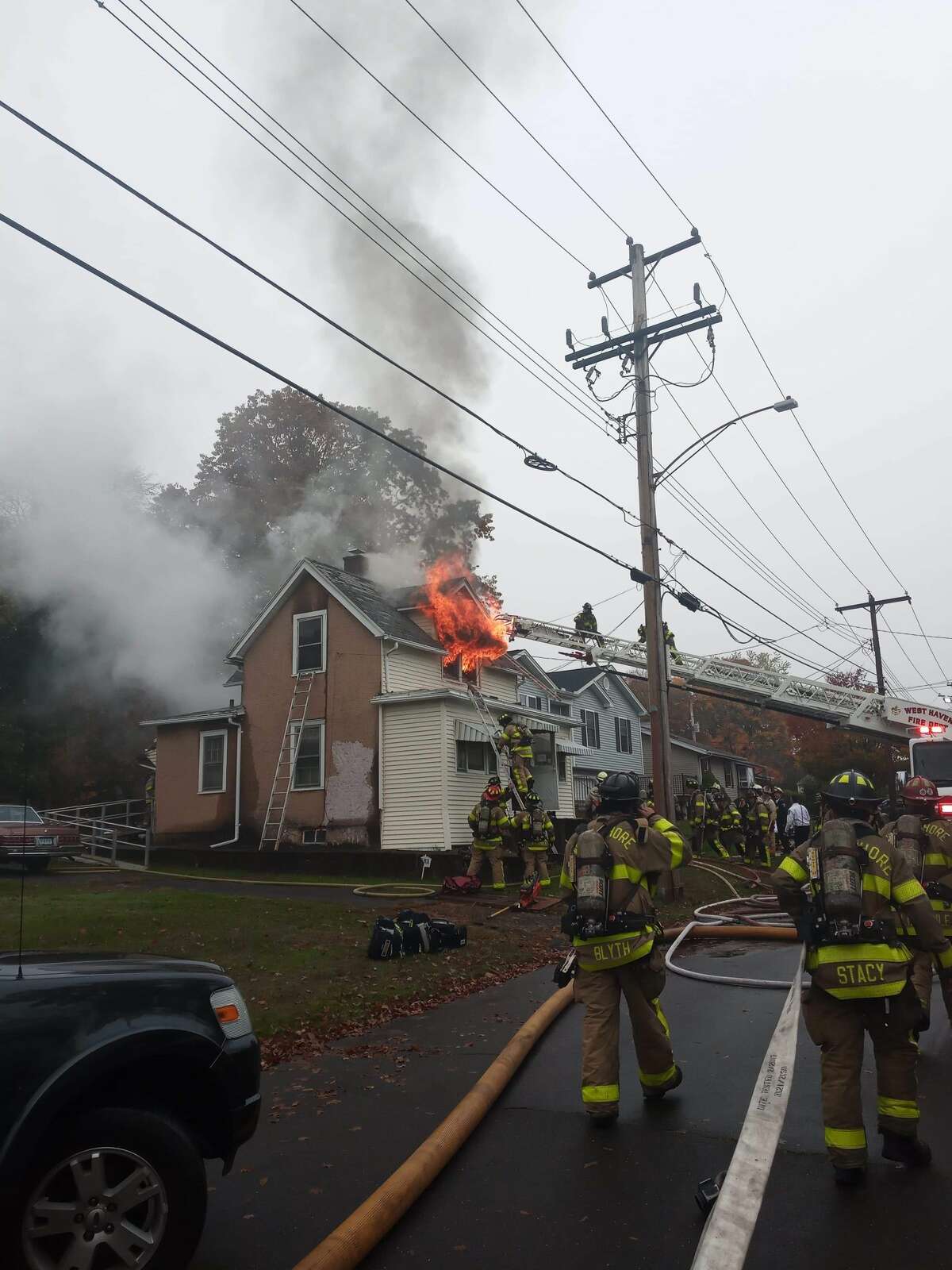 Two-alarm fire in West Haven