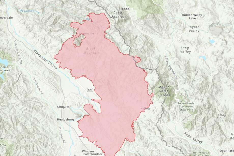 Cal Fire Map Santa Rosa Maps: Kincade Fire continues to burn in Sonoma County   SFGate