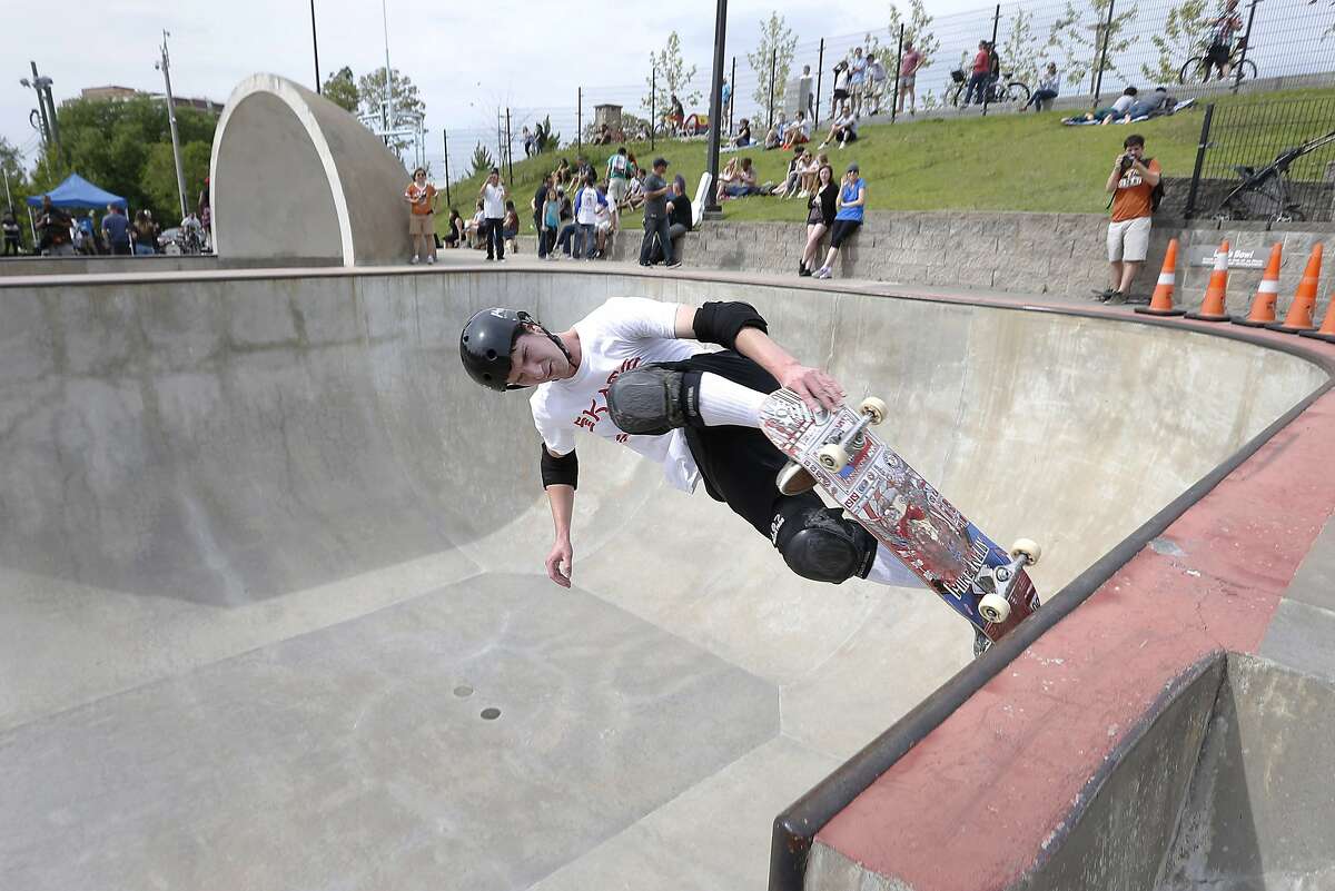 Lance Childers, 27, skates at Lee and Joe Jamail Skatepark in Houston.