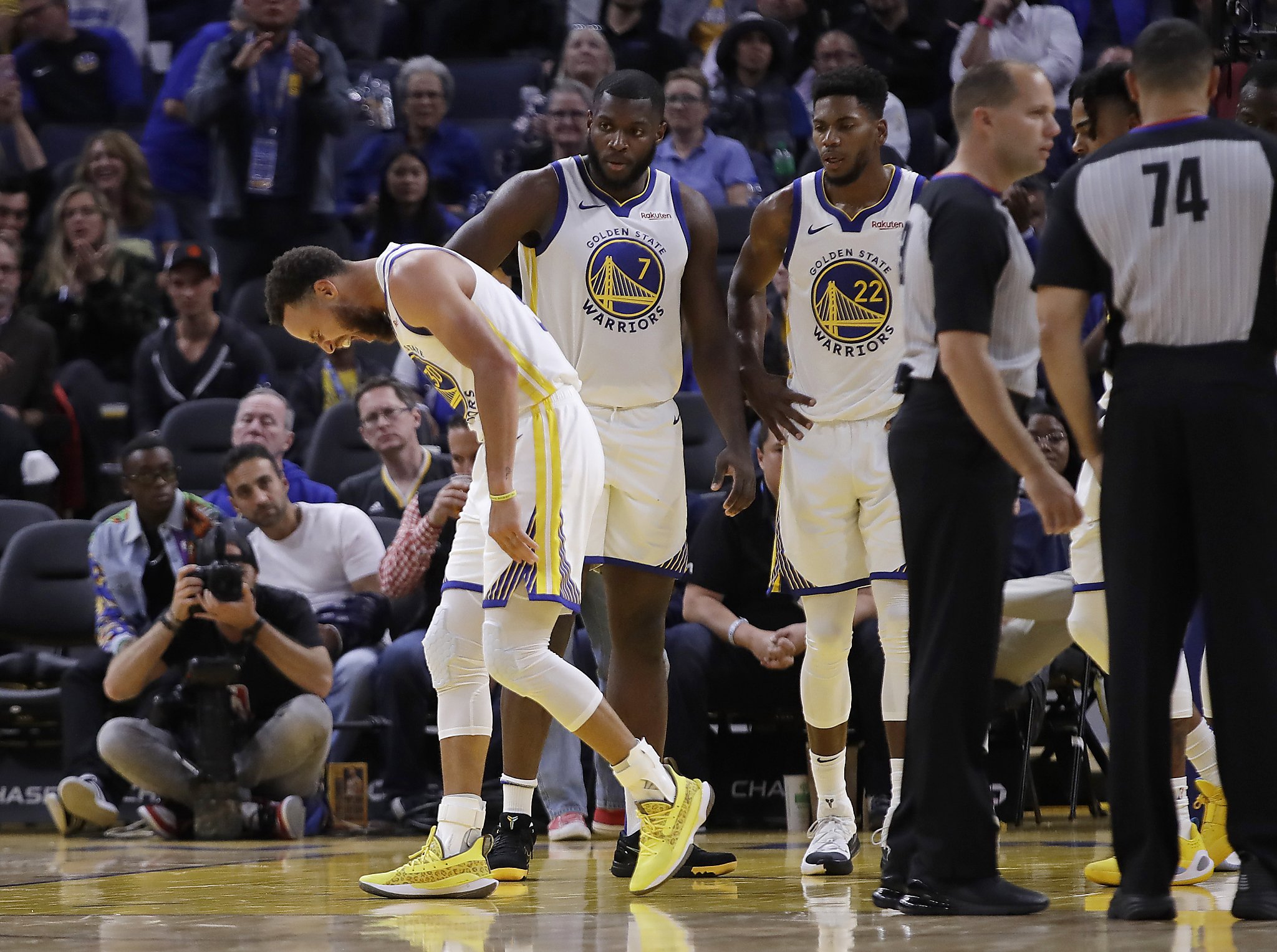 NBA Jersey Golden State Warriors Stephen Curry #46 Worn