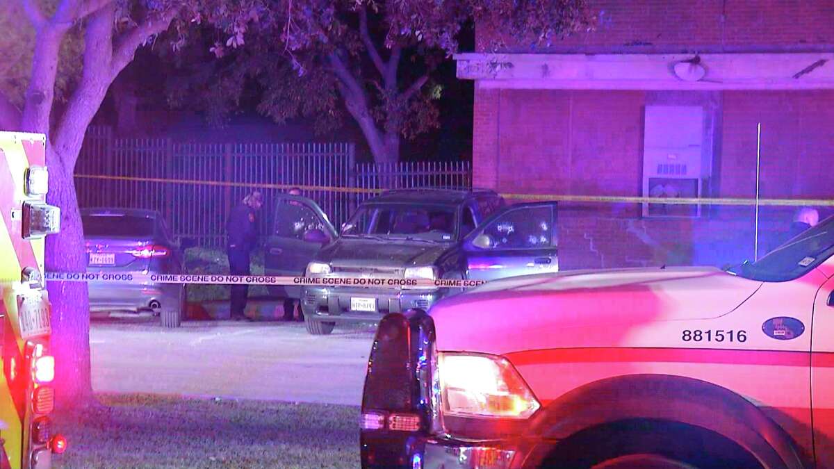 Two men were ambushed and killed in a parking lot of an apartment complex on the city's East Side early Thursday morning, San Antonio police said.