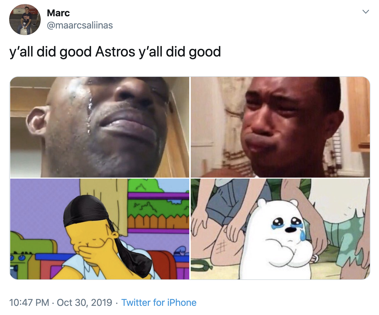 Memes, Houston celebrities react to Astros losing the World Series