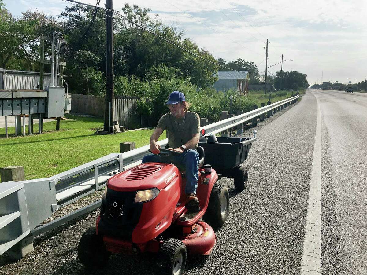 “It looks old. But lots of people have older-style cars.” A combination of medical and legal issues has prevented Damon Burns from holding a driver’s license for more than a decade, so he relies on his lawnmower to get around Santa Fe.