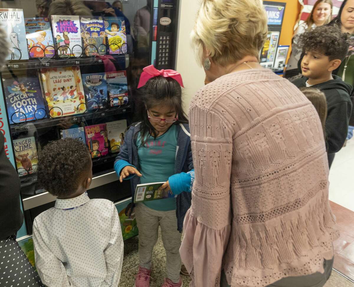 Education Foundation of Odessa had a ribbon cutting for the Bookworm Vending Machine on Tuesday, Oct. 29, 2019 at Ross Elementary School.