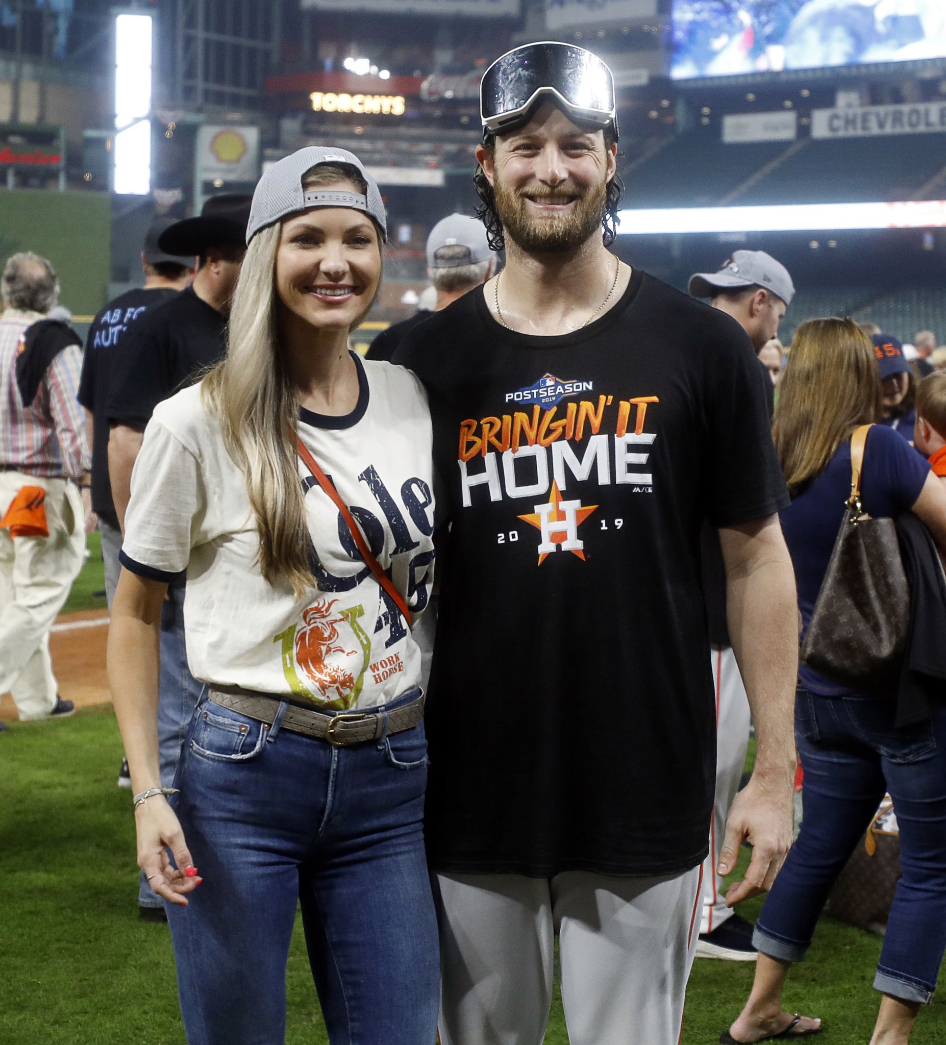 Gerrit Cole of the Houston Astros and wife Amy with his family on the  Fotografía de noticias - Getty Images