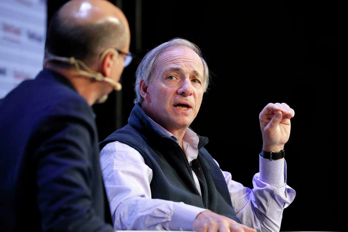 TechCrunch Contributor Gregg Schoenberg and Bridgewater Associates Founder & Co-Chairman/Co-CIO Ray Dalio speak onstage during TechCrunch Disrupt San Francisco 2019 at Moscone Convention Center on Oct. 02, in San Francisco, Calif.