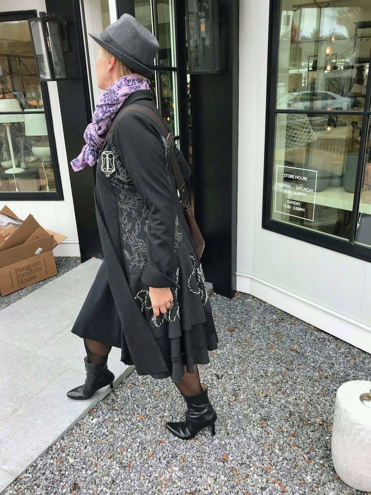 Westport's French fashion savant shops at boutiques on Sconset Square.