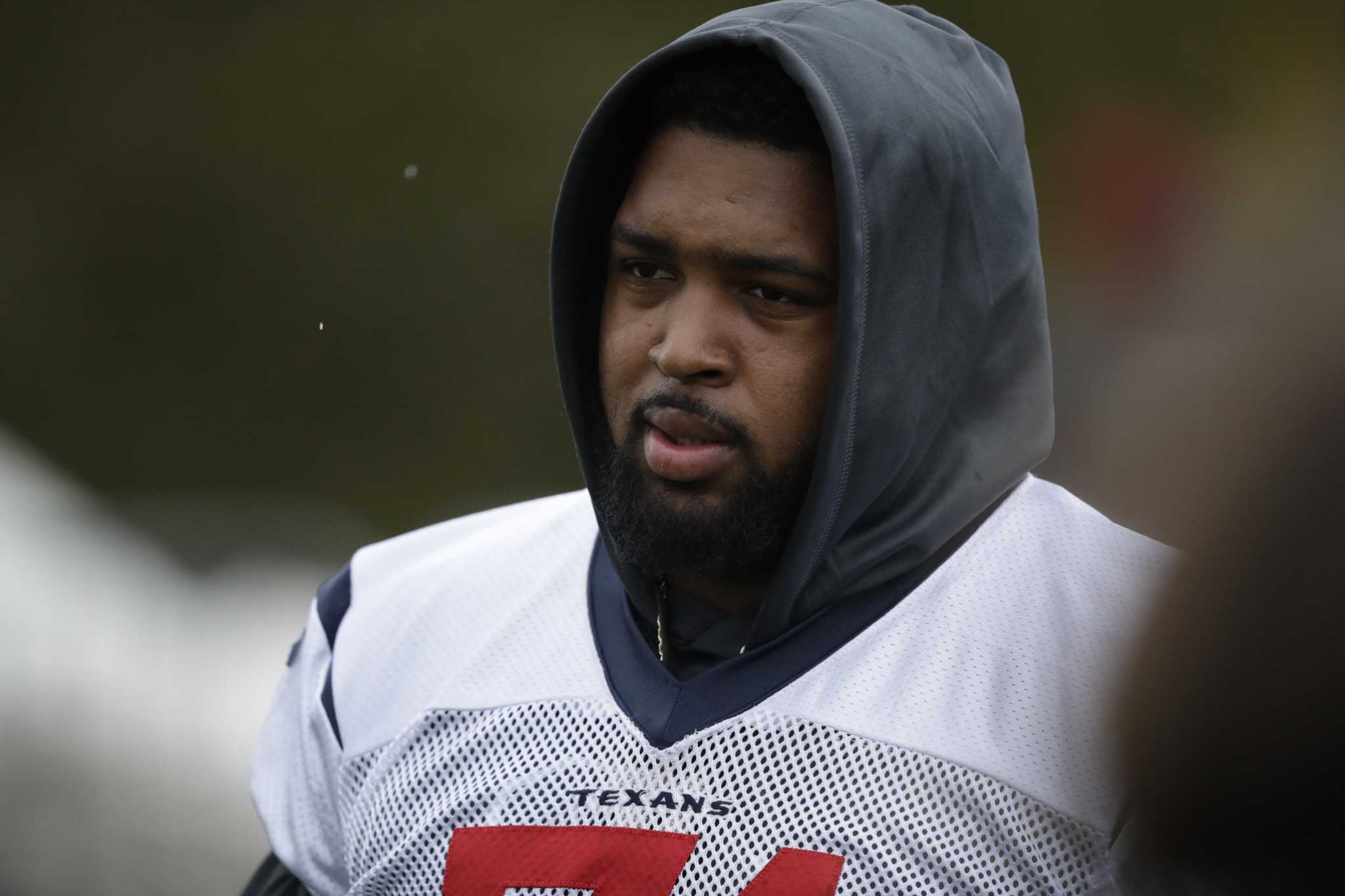 Houston, TX, USA. 12th Sep, 2021. Houston Texans offensive tackle Tytus  Howard (71) prior to an NFL football game between the Jacksonville Jaguars  and the Houston Texans at NRG Stadium in Houston