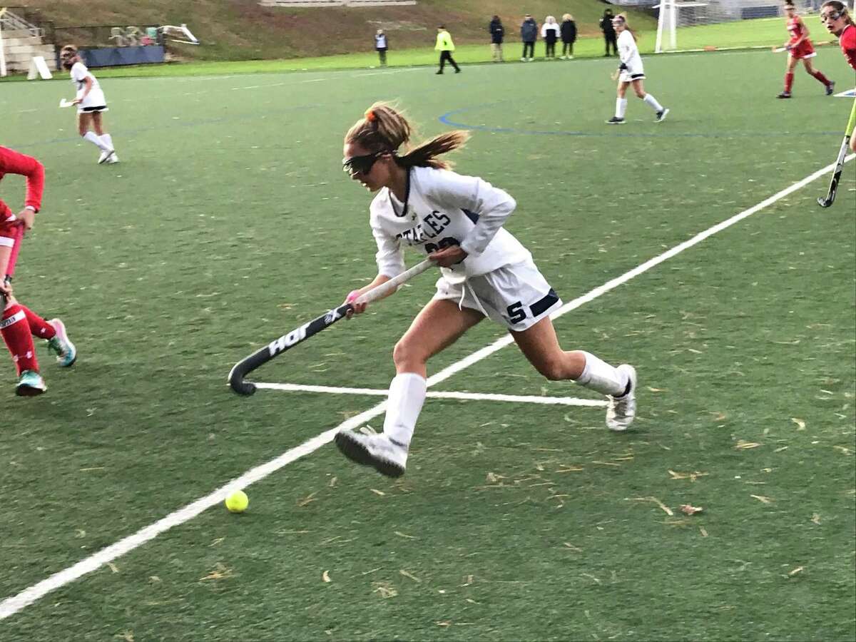 The Staples field hockey posted a 2-0 win over Greenwich in the quarterfinals of the FCIAC Tournament on Friday, Nov. 1, 2019, in Westport.