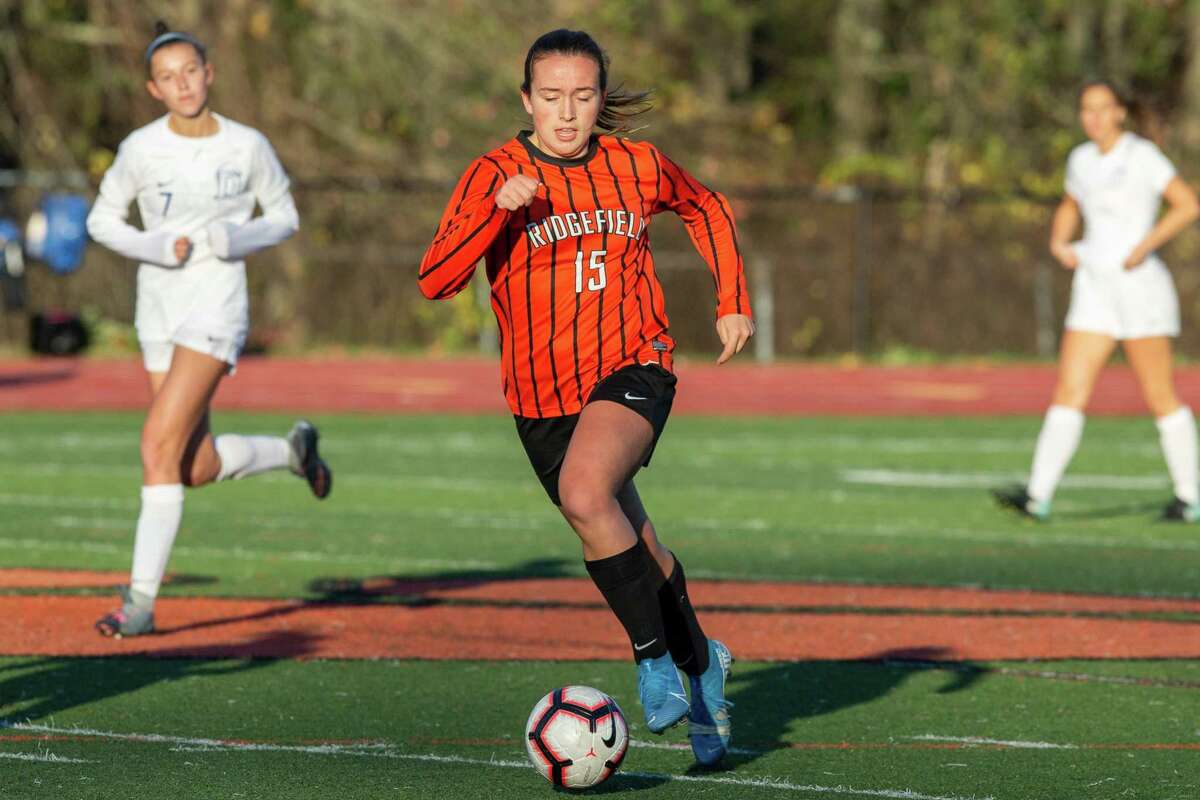 Faith Arnold and the Ridgefield girls soccer team are scheduled to open the season today against Wilton.