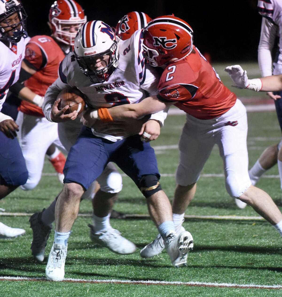 Pyne’s five TD passes lead New Canaan past McMahon