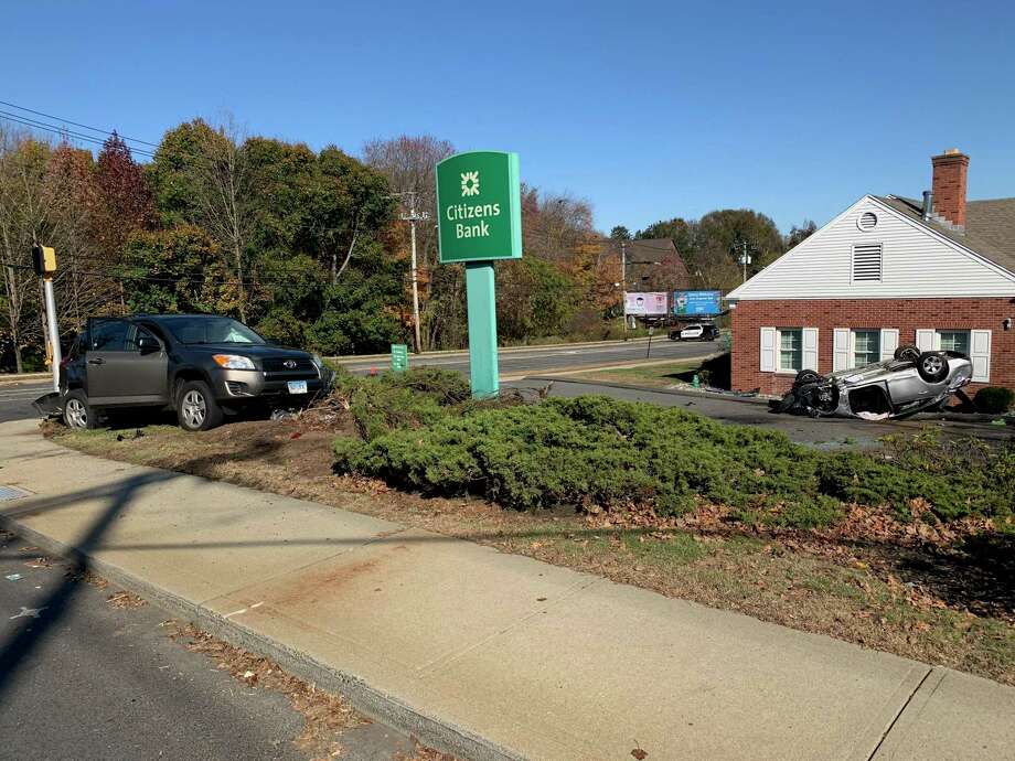 Car hits car, building in Milford Connecticut Post