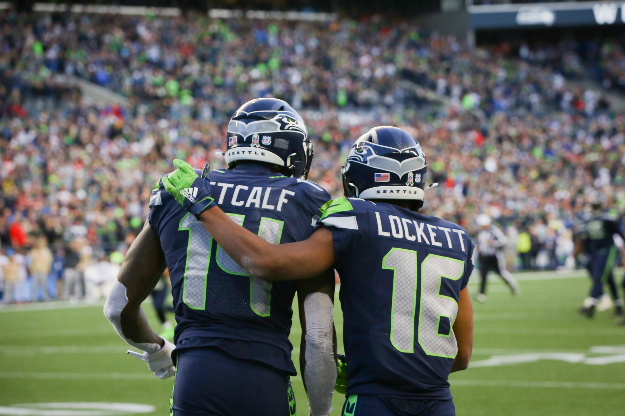 Seattle Seahawks defensive end Rasheem Green is pictured during