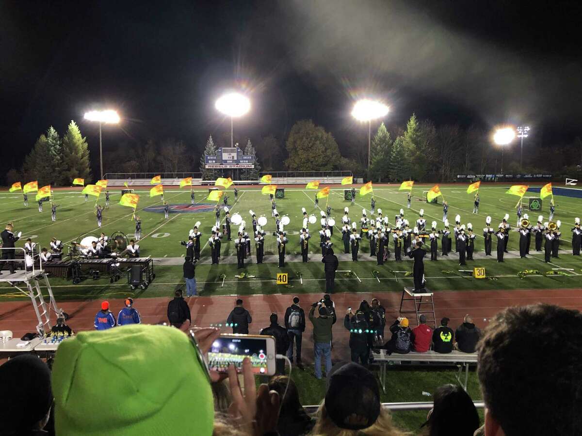 The Trumbull High School Golden Eagle Marching Band performed in their penultimate competition for the 2019 fall season, earning a score of 92.625. The THSGEMB concludes the season this Saturday, Nov. 9, at the USBands National Championships at MetLife arena in East Rutherford, New Jersey.