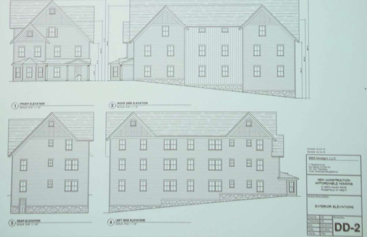 The proposed nine-unit apartment building at 5 North Salem Road was presented to the Planning and Zoning Commission on Tuesday, Oct. 29.