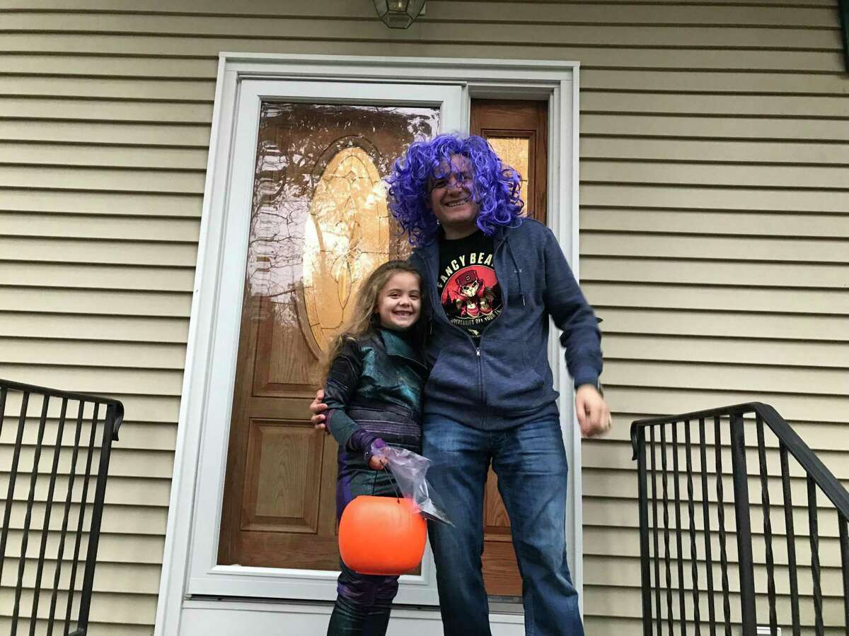 A Ridgefield father and daughter celebrate Halloween together on Oct. 31.