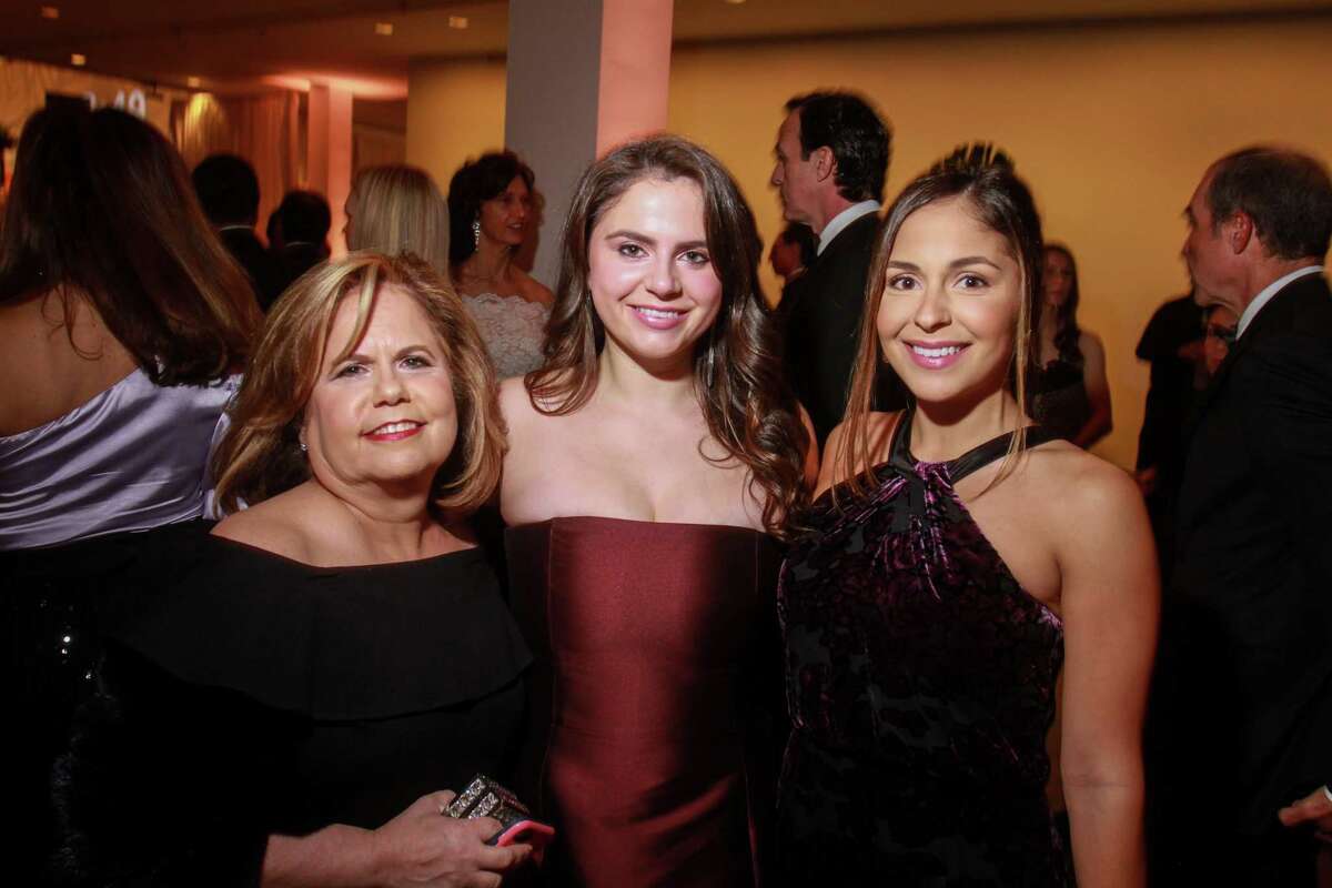 Mary Arocha, from left, Lauren Arocha and Gabriella Caballero at the Museum of Fine Arts Houston's Latin American Experiences Gala on November 2, 2019.