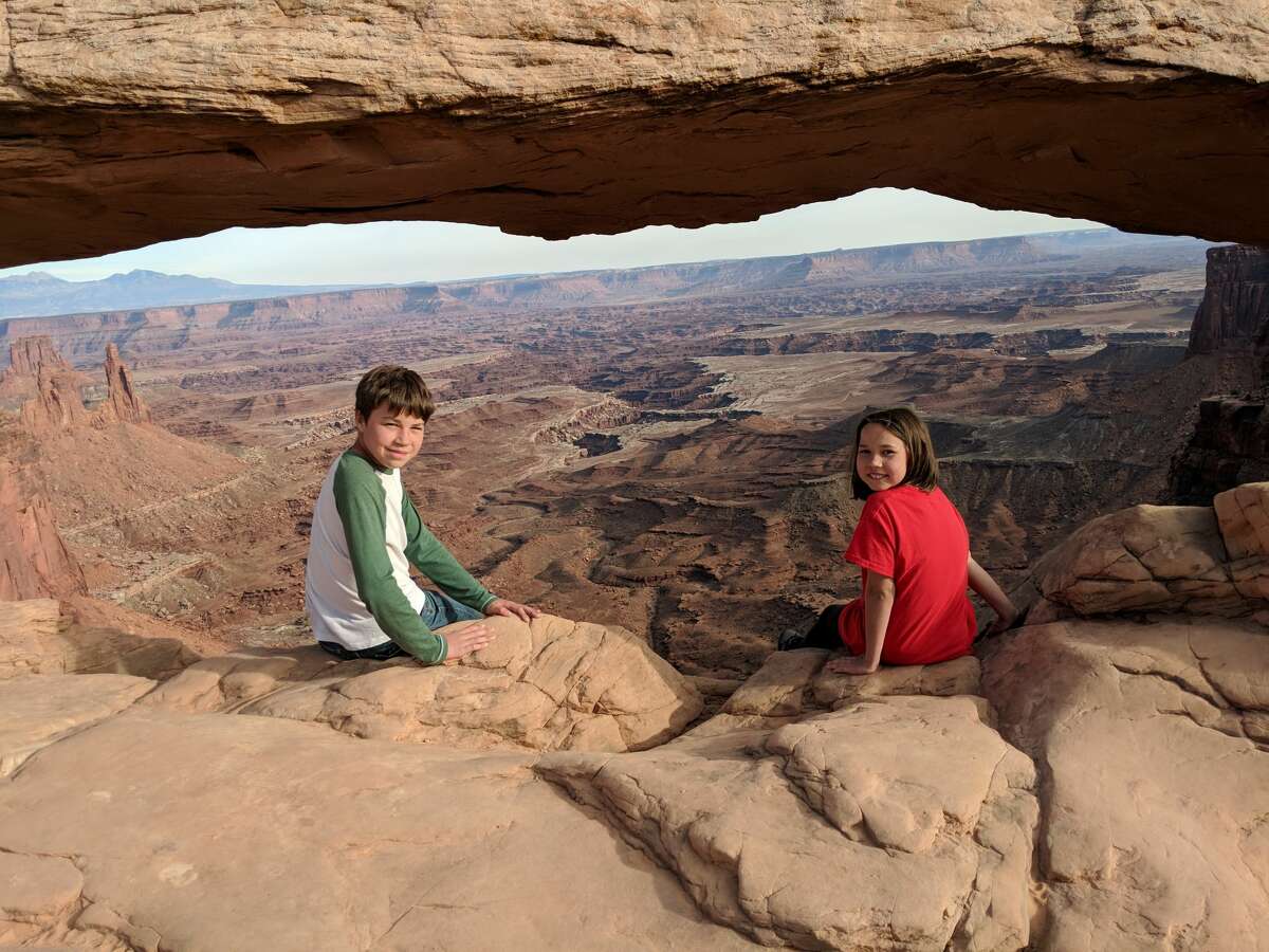 Iden and Erysse Elliott at Canyonlands National Park in 2018.
