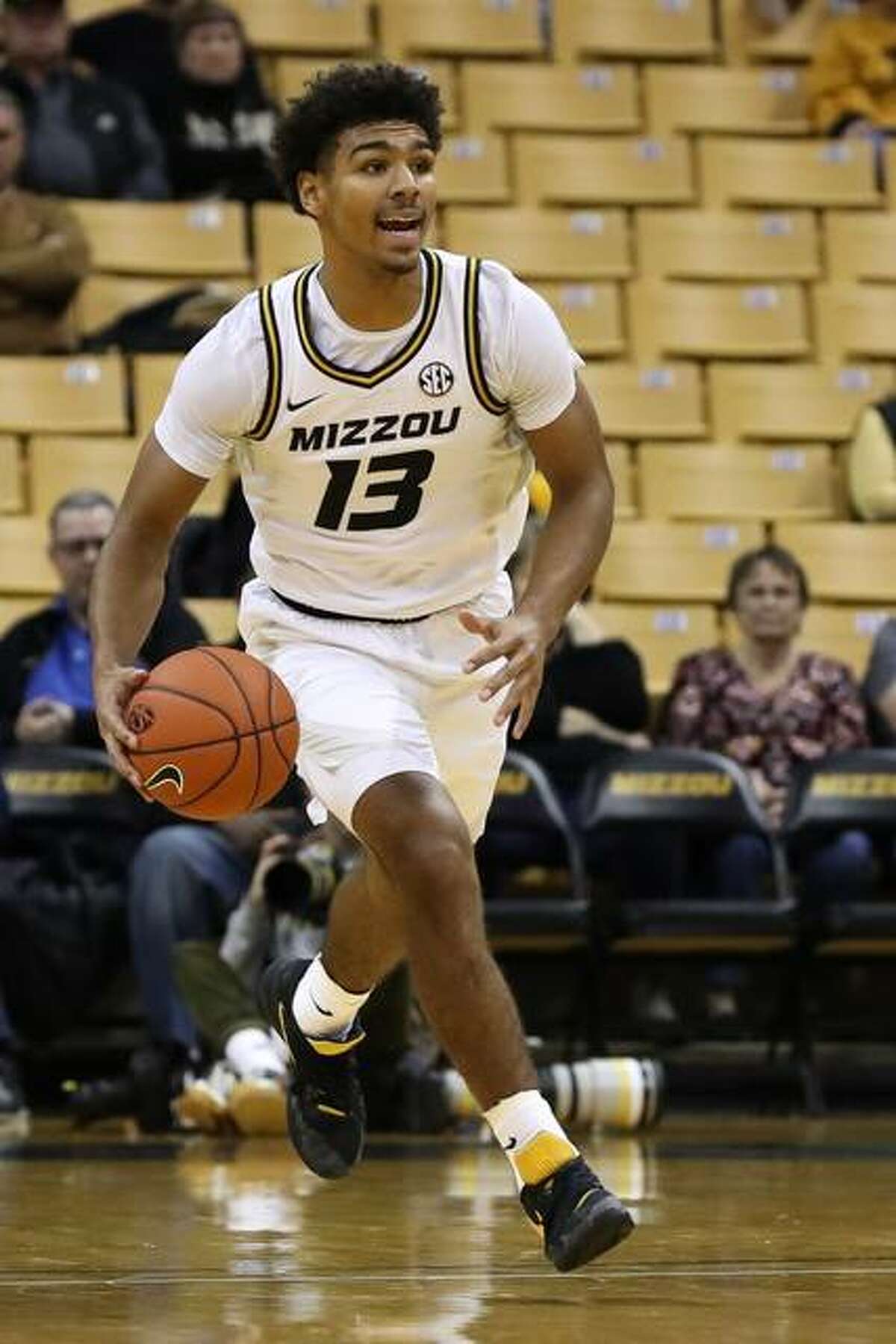 Missouri junior Mark Smith drives down the court in an 80-56 exhibition win over Central Missouri on Nov. 1 at Mizzou Arena.