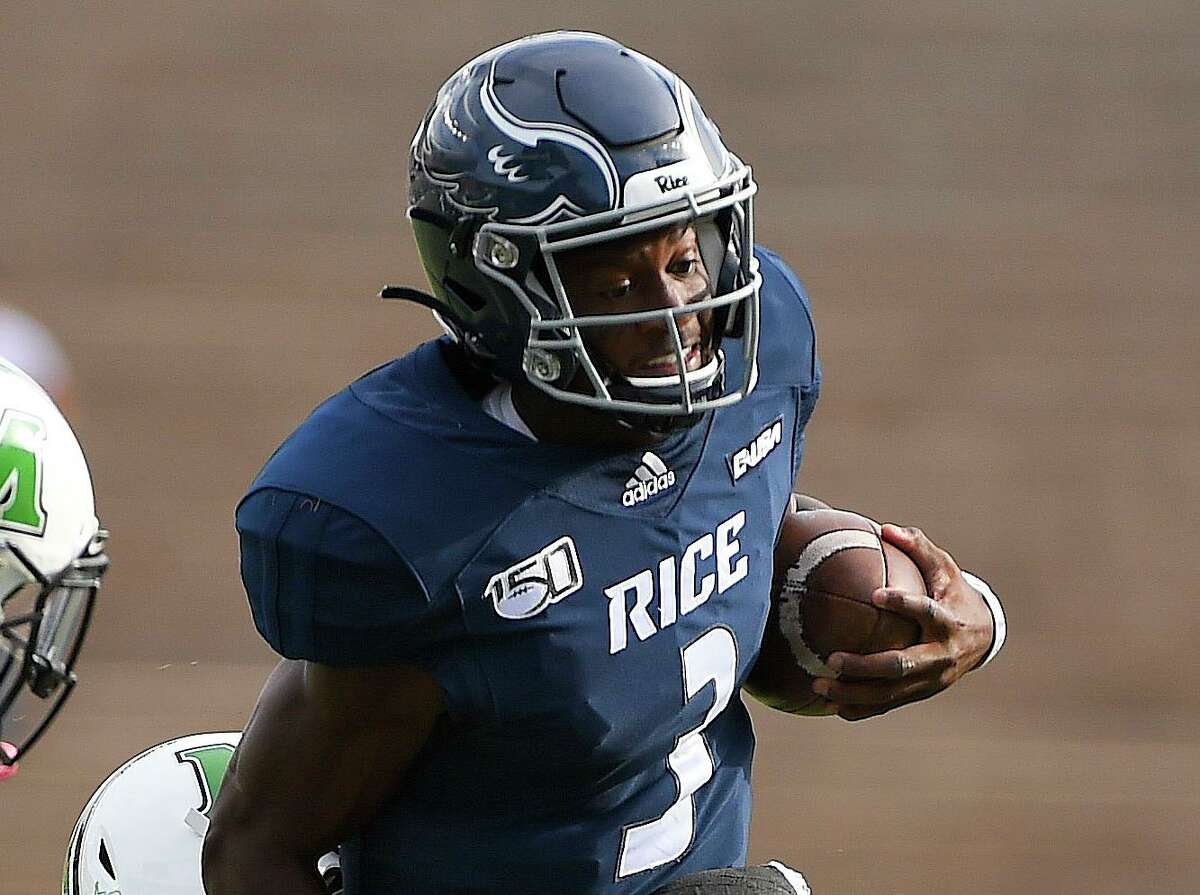 Rice quarterback JoVoni Johnson preserved his freshman status by appearing in only four games last season.