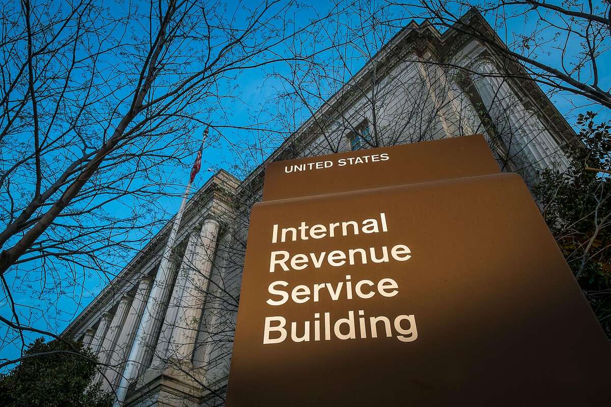 This file photo shows the headquarters of the Internal Revenue Service (IRS) in Washington at daybreak.