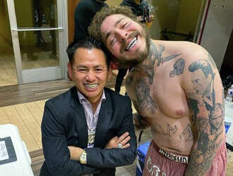 Post Malone Scores New Diamond Grill From Houston Celeb Jeweler Johnny Dang
